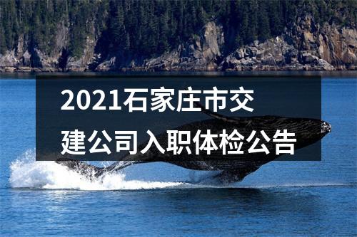 2021石家庄市交建公司入职体检公告 图片