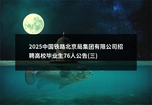 2025中国铁路北京局集团有限公司招聘高校毕业生76人公告(三) 图片