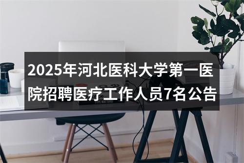 2025年河北医科大学第一医院招聘医疗工作人员7名公告 图片