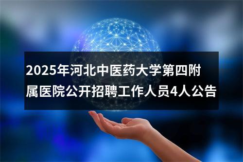 2025年河北中医药大学第四附属医院公开招聘工作人员4人公告 图片