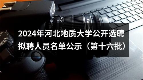 2024年河北地质大学公开选聘拟聘人员名单公示（第十六批） 图片