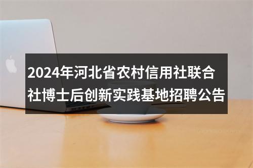 2024年河北省农村信用社联合社博士后创新实践基地招聘公告 图片