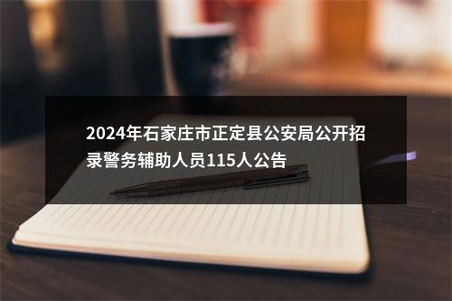 2024年石家庄市正定县公安局公开招录警务辅助人员115人公告 图片