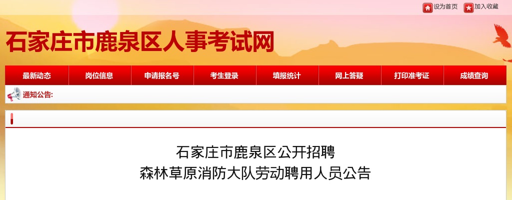 2025年河北石家庄市鹿泉区森林草原消防大队公开招聘20人公告 图片